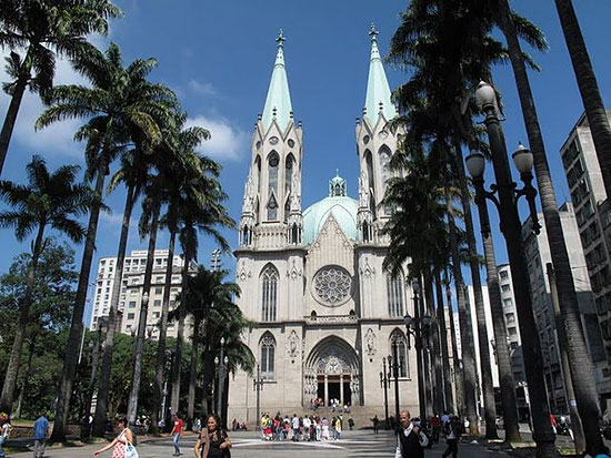 Picture of Sao Paulo's cathedral. Brazil.