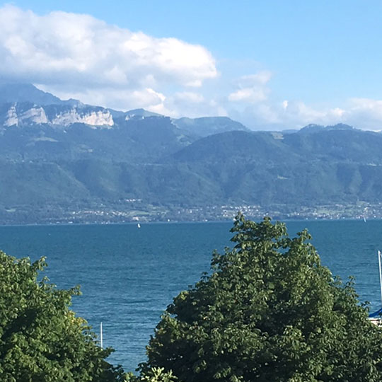 Picture of the Lake Geneva from Bill’s Swiss hotel